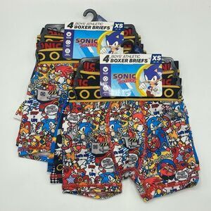 Boys Sonic The Hedgehog All Over Print Boxer Briefs Underwear 2, 4-Packs Size XS